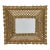 Vintage Spanish Colonial Giltwood Square Mirror W/Fish Scale Mirror Insets For Sale