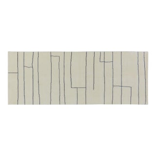 New Moroccan Azilal Professional Hand Knotted Wool Rug, 2'7x7 For Sale