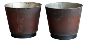 Vintage Copper Buckets, 1930s, Set of 2