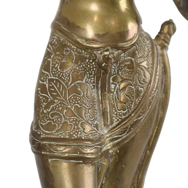 Large Brass Sculpture of Mayadevi, 1950s For Sale - Image 13 of 15