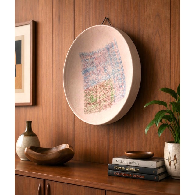 Ceramic Guido Gambone Monumental Abstract Studio Pottery Bowl/ Charger, Italy For Sale - Image 7 of 14