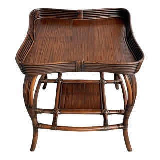 Vintage Rattan Side Table For Sale