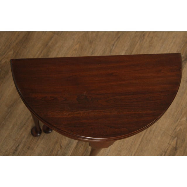 Harden Furniture Queen Anne Style Cherry Demilune Gate Leg Occasional Table For Sale - Image 4 of 12
