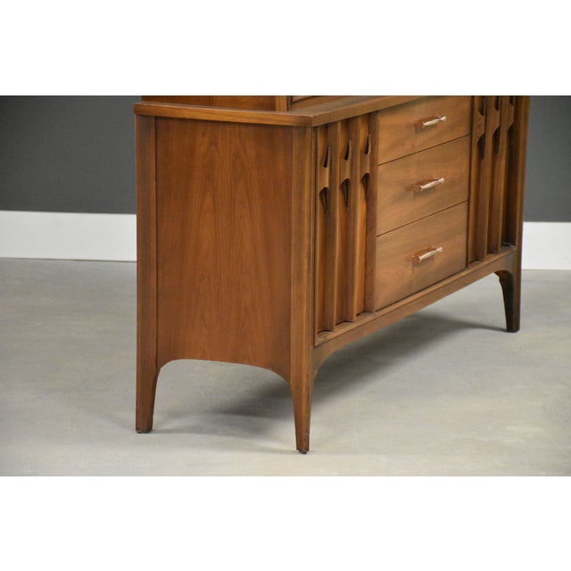 1960s Kent Coffey Perspecta Walnut and Rosewood Credenza Hutch For Sale - Image 10 of 13