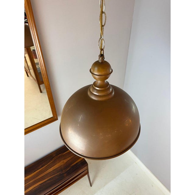 Copper Hanging Lamp with Chain For Sale - Image 5 of 11