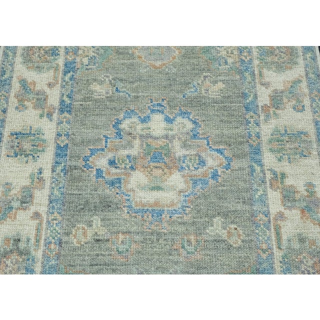 Turkish Oushak Runner Rug 2'9" x 14' #17794 For Sale - Image 4 of 8