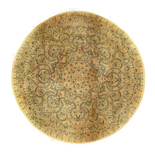 Pasargad DC Ivory Hand Knotted Round Rug For Sale