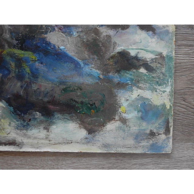 Mid 20th Century Impressionist Rocky Seascape Painting For Sale - Image 4 of 8