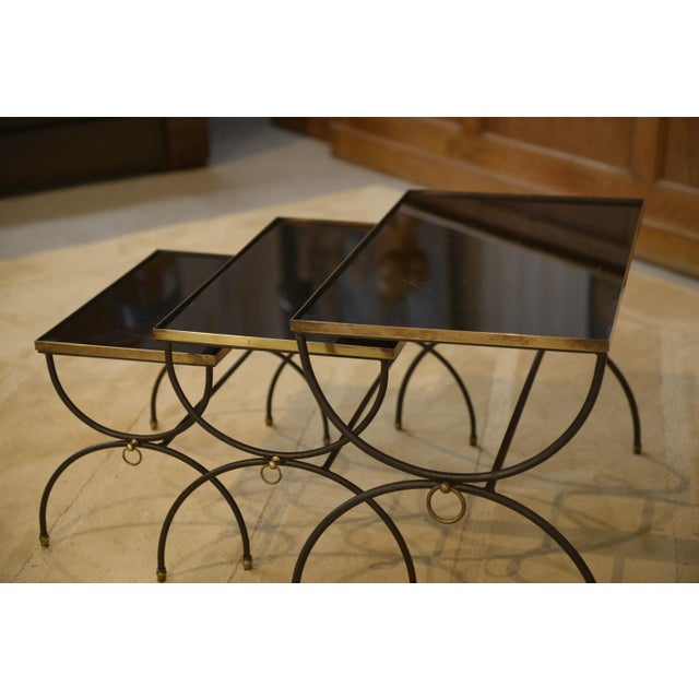 Jean Royère Vintage Nesting Tables by Jean Royère, 1940s, Set of 3 For Sale - Image 4 of 12