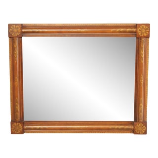 Vintage Hitchcock Maple Stencil Decorated Wall Mirror For Sale
