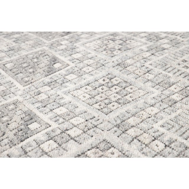 21st Century Modern Textured High Low Wool Rug For Sale - Image 11 of 13