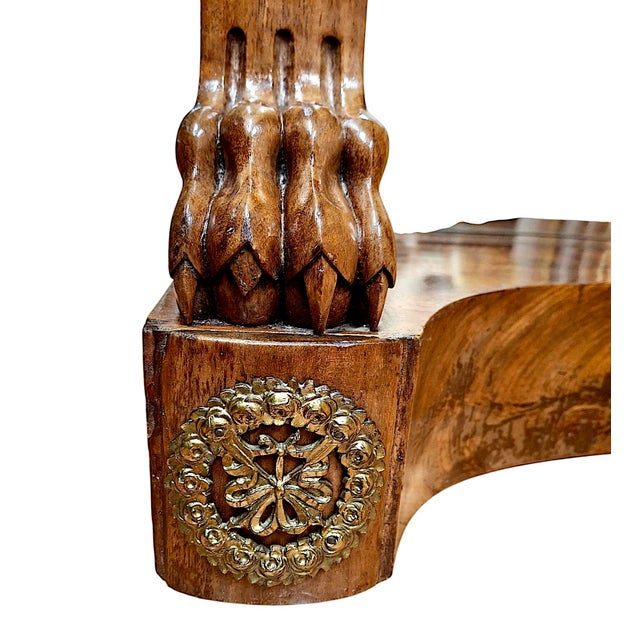 Empire Style Marble Top Console Table by Bedel & Cie of Paris For Sale - Image 10 of 18