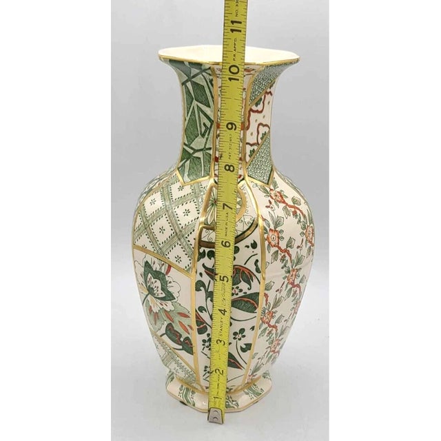 Add timeless elegance to your collection with this stunning Mason’s Ironstone vase. Featuring the rare “Applique” pattern,...