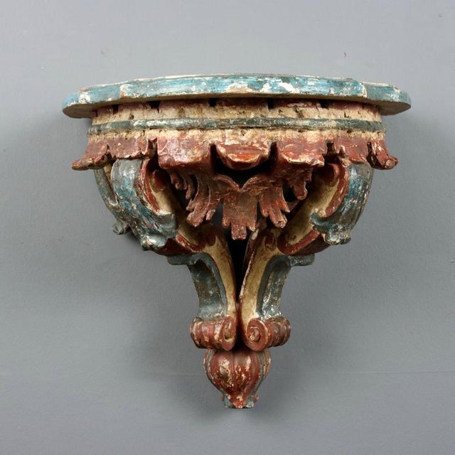 18th Century Drop-Leaf Console in Carved Wood For Sale - Image 4 of 9