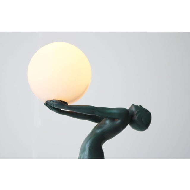 Art Deco Lueur Lumineuse Lamp by Max Le Verrier, France, 1930 For Sale - Image 6 of 10