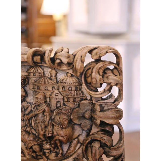 17th Century French Carved Bleached Ebony Plaque "The Conversion of Saint Paul" For Sale - Image 4 of 6