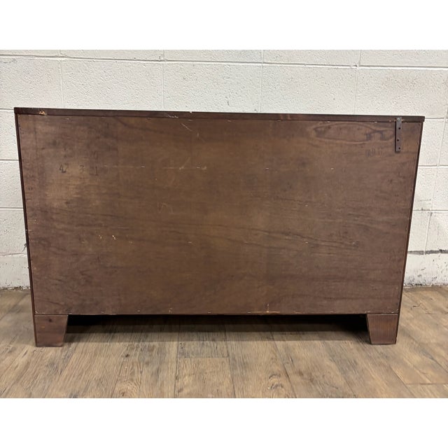 Vintage Ethan Allen Antiqued Pine Old Tavern CRP Dresser With Bookcase Hutch For Sale - Image 11 of 15