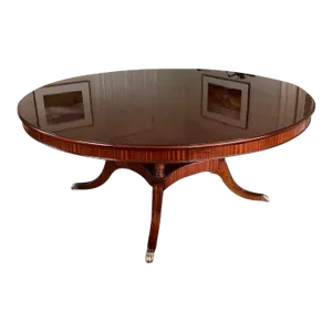 Contemporary Round Mahogany Dining Table
