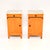A beautiful pair of antique Swedish satin birch marble top bedside cabinets. They were recently imported from Sweden, they...