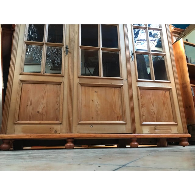 Large Bookcase with Glass Fronts, 1930s For Sale - Image 10 of 18