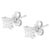 2020s Sterling Silver 1/3 Cttw Princess Cut Diamond Square Stud Earrings For Sale - Image 5 of 5