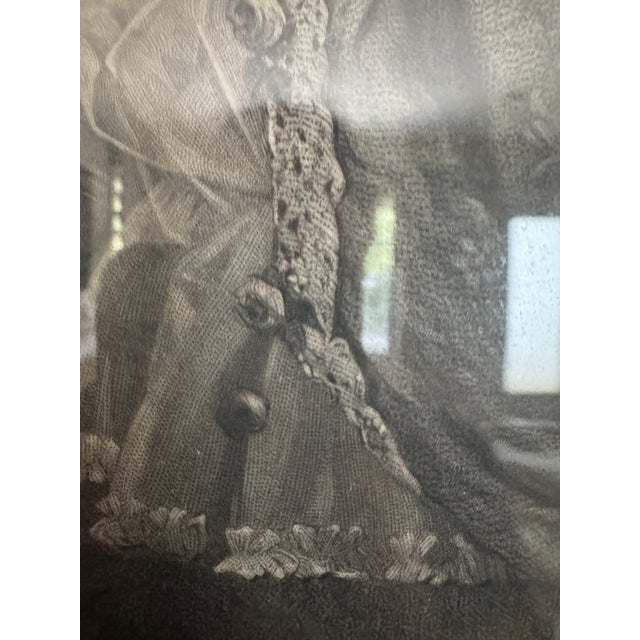 Ebony Mid 19th Century Rare Victorian Engraving of Queen Anne’s Drawing Room at St. James’s Palace, London, 1869 and Companion Frame of Attendance For Sale - Image 8 of 12