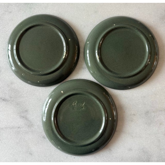 Mid 20th Century Set of 3 Mid Century Russel Wright Green Small Plates For Sale - Image 5 of 7