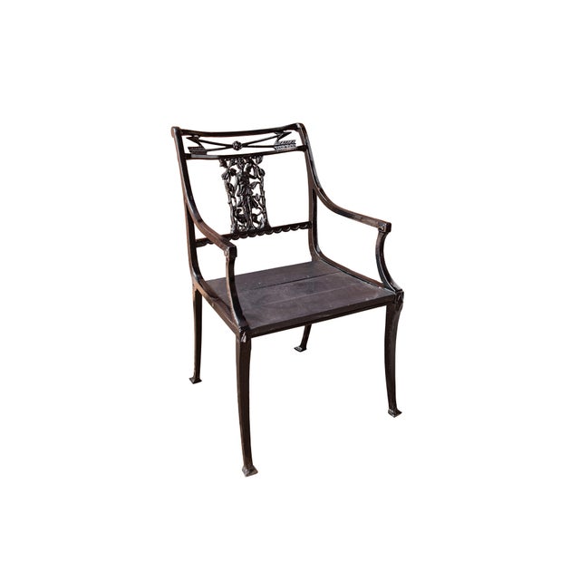 Molla Diana the Huntress Powder Coated Iron Chairs — A Pair For Sale - Image 9 of 12