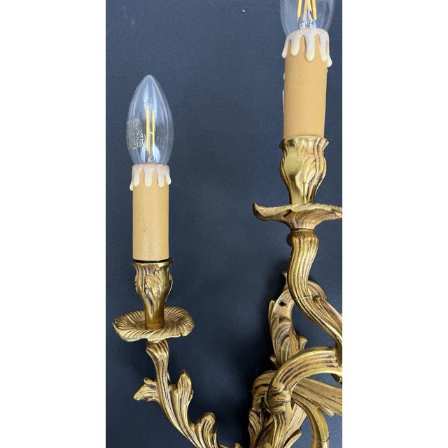 Vintage French Wall Sconces, Set of 2 For Sale - Image 9 of 15