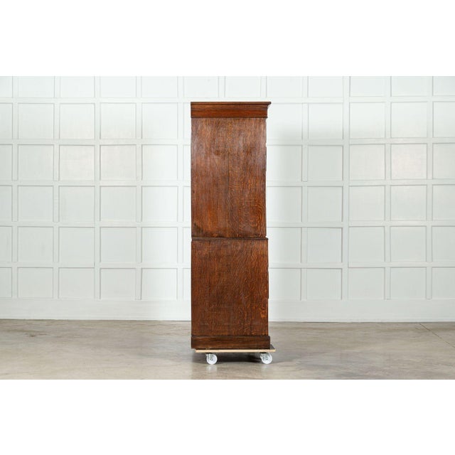 Late 19th Century Large English Oak Tallboy Chest Drawers, 1870 For Sale - Image 5 of 14