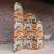 This is a stunning vintage 3 panel folding room divider. It features 3 tiered panels with a rounded top fully upholstered...