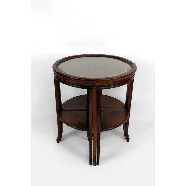 Superb and original Pedestal table / gueridon / serving table / tea table / transformable / nesting tables convertible...