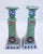 Nora Fenton 1960s Vintage Chinoiserie Ceramic Turquoise Candlesticks by Nora Fenton For Sale - Image 4 of 10