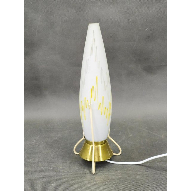 Mid-Century Glass Table Lamp from Zukov, Czech, 1960s For Sale - Image 11 of 12