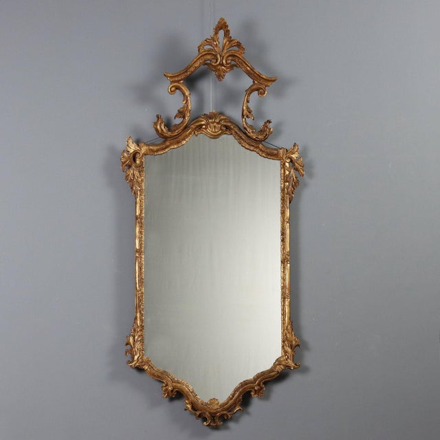 Carved and Gilded Wooden Mirror For Sale - Image 13 of 13