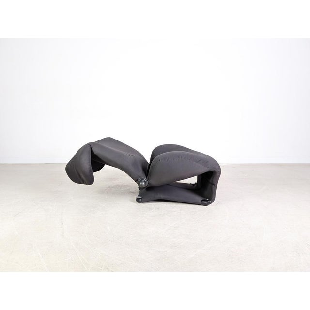 Cassina Wink Chair in Black Fabric from Cassina For Sale - Image 4 of 10