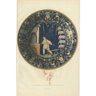 Delange, Plate of Mrs. d'Azeglio, 1869, Paper For Sale