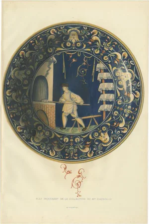 Delange, Plate of Mrs. d'Azeglio, 1869, Paper