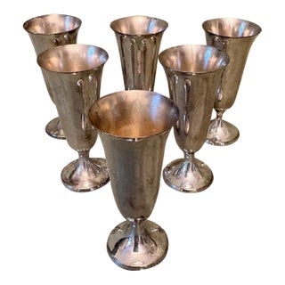20th Century Gorham Sterling Silver Trumpet Style Cordials, Model #951 - Set of Six For Sale