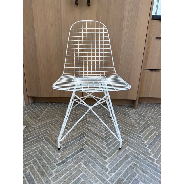 Set of 8 vintage metal chairs. Newly powdered coated, new screws, and new rubber feet.