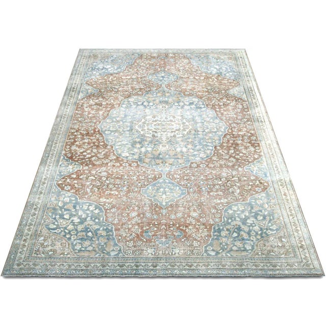 1940s 1940s Persian Tabriz Rug For Sale - Image 5 of 7