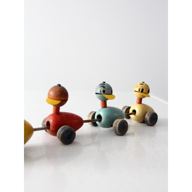 Wood Vintage 1950s Fisher Price Quacky Family Pull Toy For Sale - Image 7 of 9