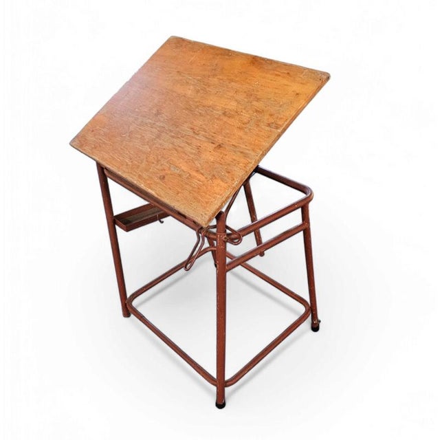 Adjustable Drawing Table, 1950s For Sale - Image 5 of 14