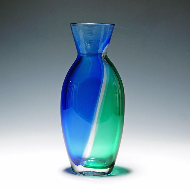 Carnevale Vase by Vetreria Archimede Seguso ca. 1980s A large vintage art glass vase of the Carnevale series introduced by...