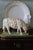 Vintage Hand-Painted English Country Grazing Sheep Sculpture on Green Plinth For Sale - Image 4 of 18