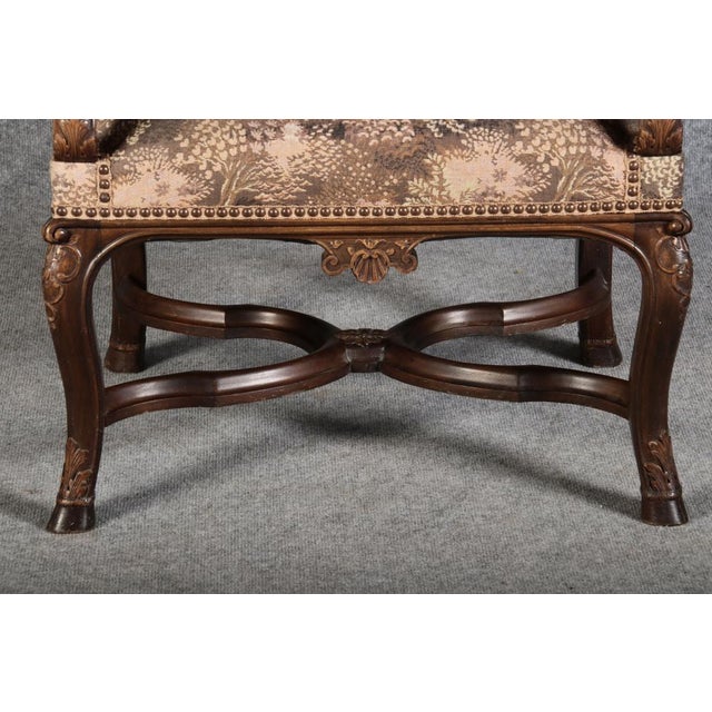 Wood Antique Baroque Chair with Carving, 1880 For Sale - Image 7 of 18