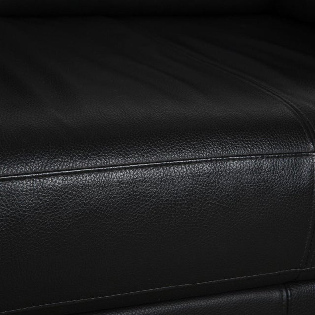 Modern Vida 2-Seater Sofa in Black Leather from Rolf Benz For Sale - Image 3 of 12