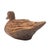 Japanese Showa Period Yakisugi Cryptomeria Duck Sculpture With Glass Eyes 14.5" For Sale In San Francisco - Image 6 of 11