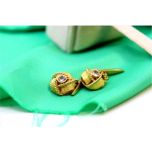 Gold Cufflinks with Corded Reliefs, Set of 2 For Sale - Image 4 of 6