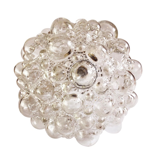 Mid-Century Modern Small Bubble Glass Pendant Lamp attributed to Helena Tynell, Germany, 1960s For Sale - Image 3 of 9